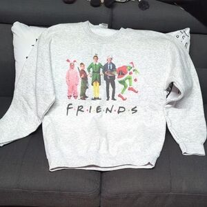 Gray Friends Graphic Sweater
